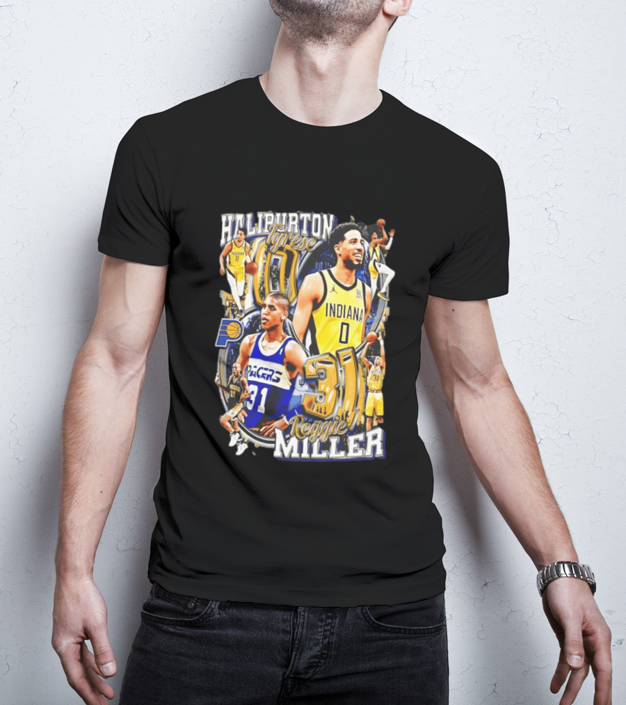Haliburton Tyrese 0 Indiana Pacers Reggie Miller 31 T-Shirt