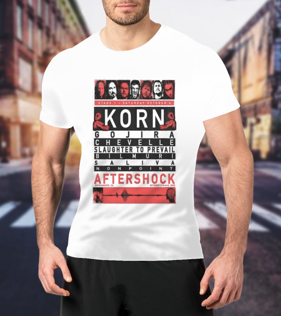 California Tour 2025 Korn Aftershock Festival October Event T-Shirt