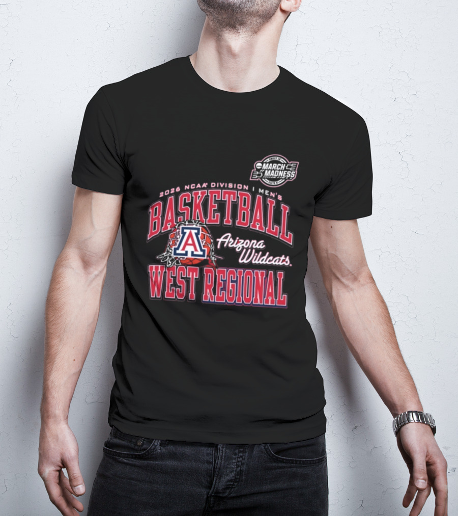2026 NCAA Division I Men's Basketball Arizona Wildcats Sweet 16 West Regional March Madness T-Shirt