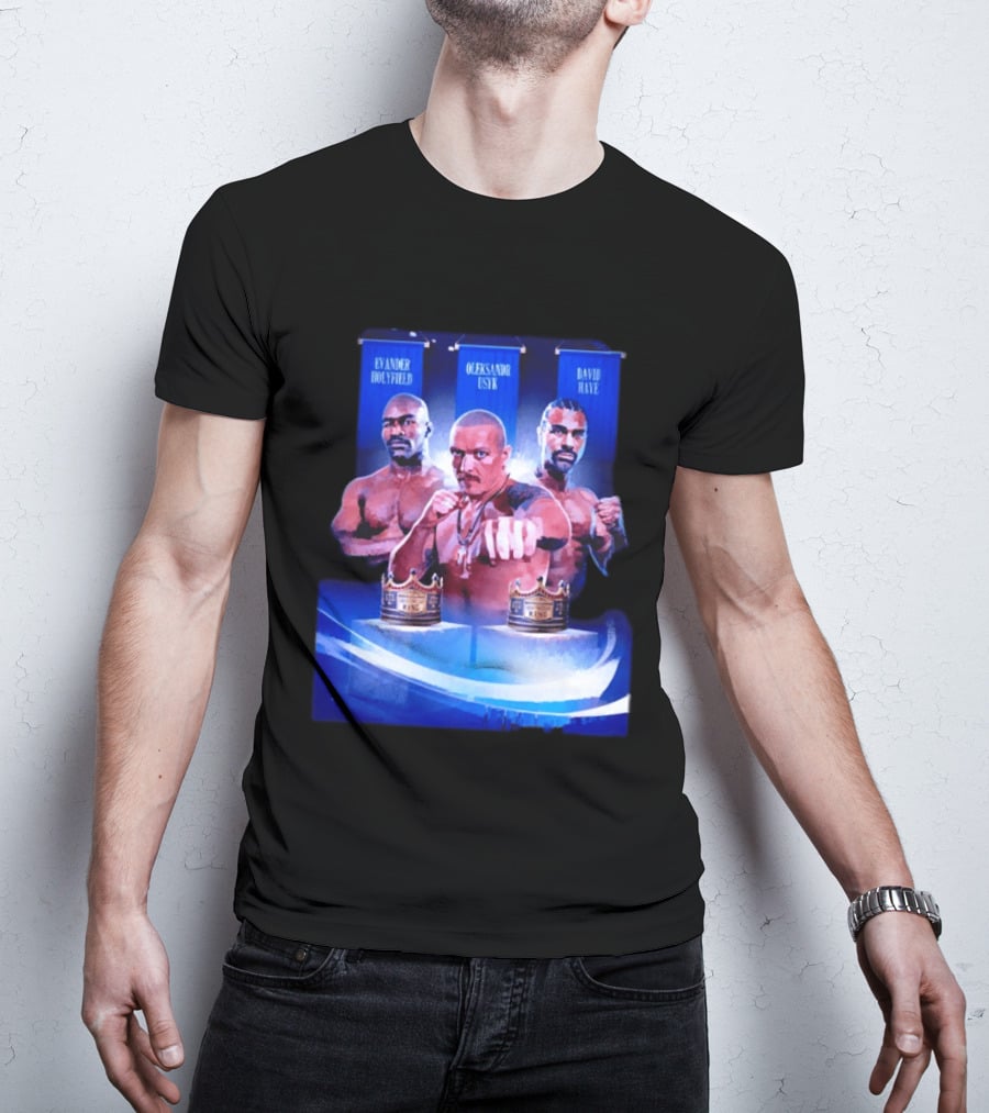Oleksandr Usyk Evander Holyfield David Haye Boxing Cruiserweight King Patterson Collage T-Shirt