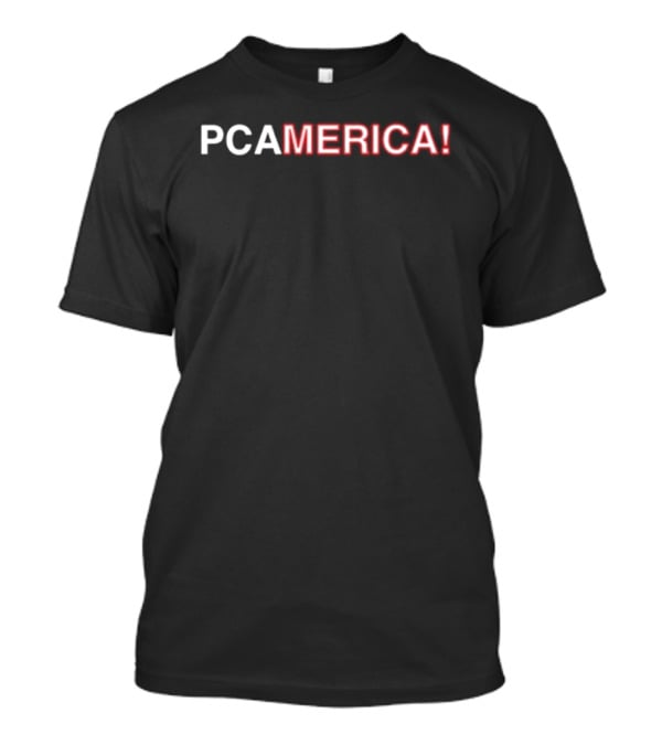 PCAmerica! Bold Typography With Red Accent T-Shirt