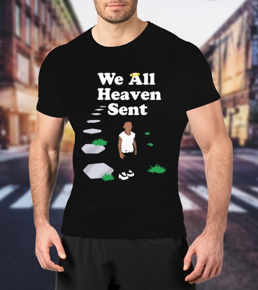 We All Heaven Sent White Halo Pathway And Figure T-Shirt