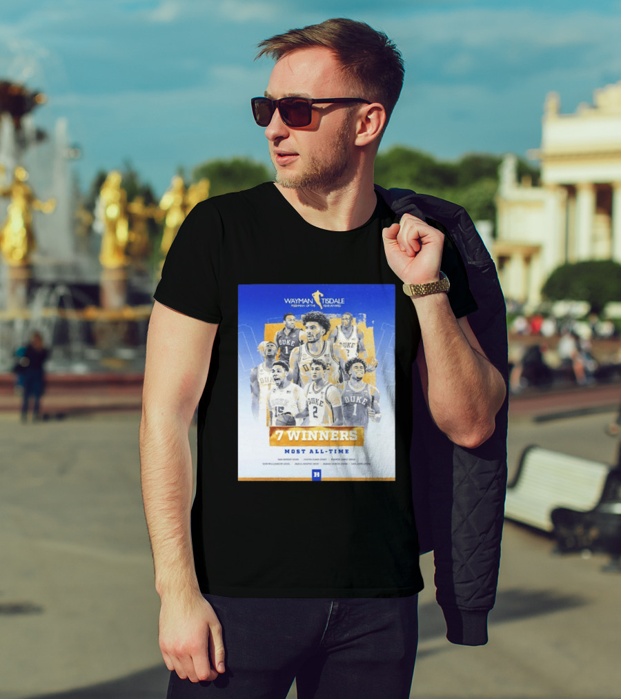 Wayman Tisdale Freshman Of The Year Award Duke Blue Devils 7 Winners Most All Time T-Shirt