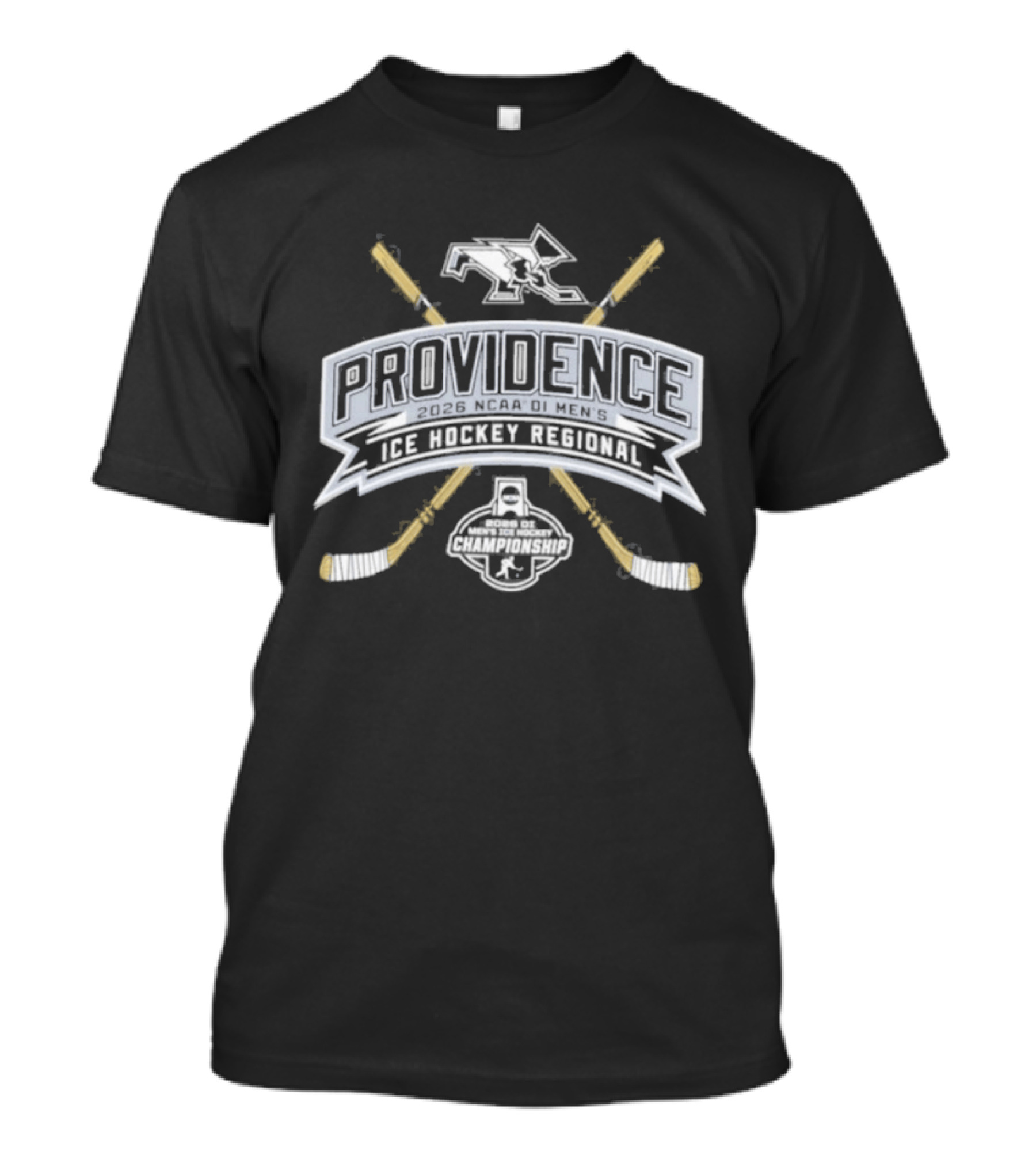 Providence Ice Hockey NCAA Regionals 2026 Friars Sticks And Puck T-Shirt
