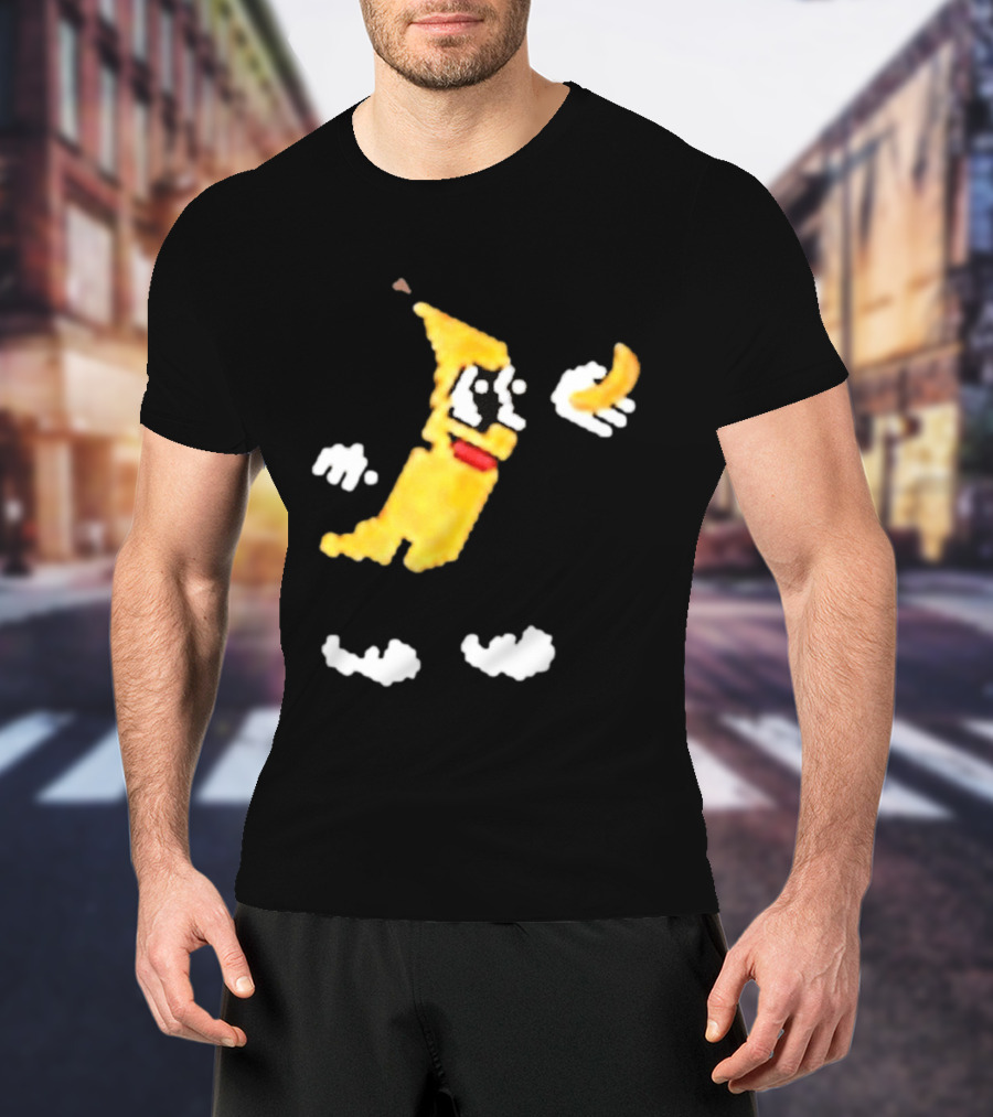 Spacex Banana Pixelated Cartoon T-Shirt