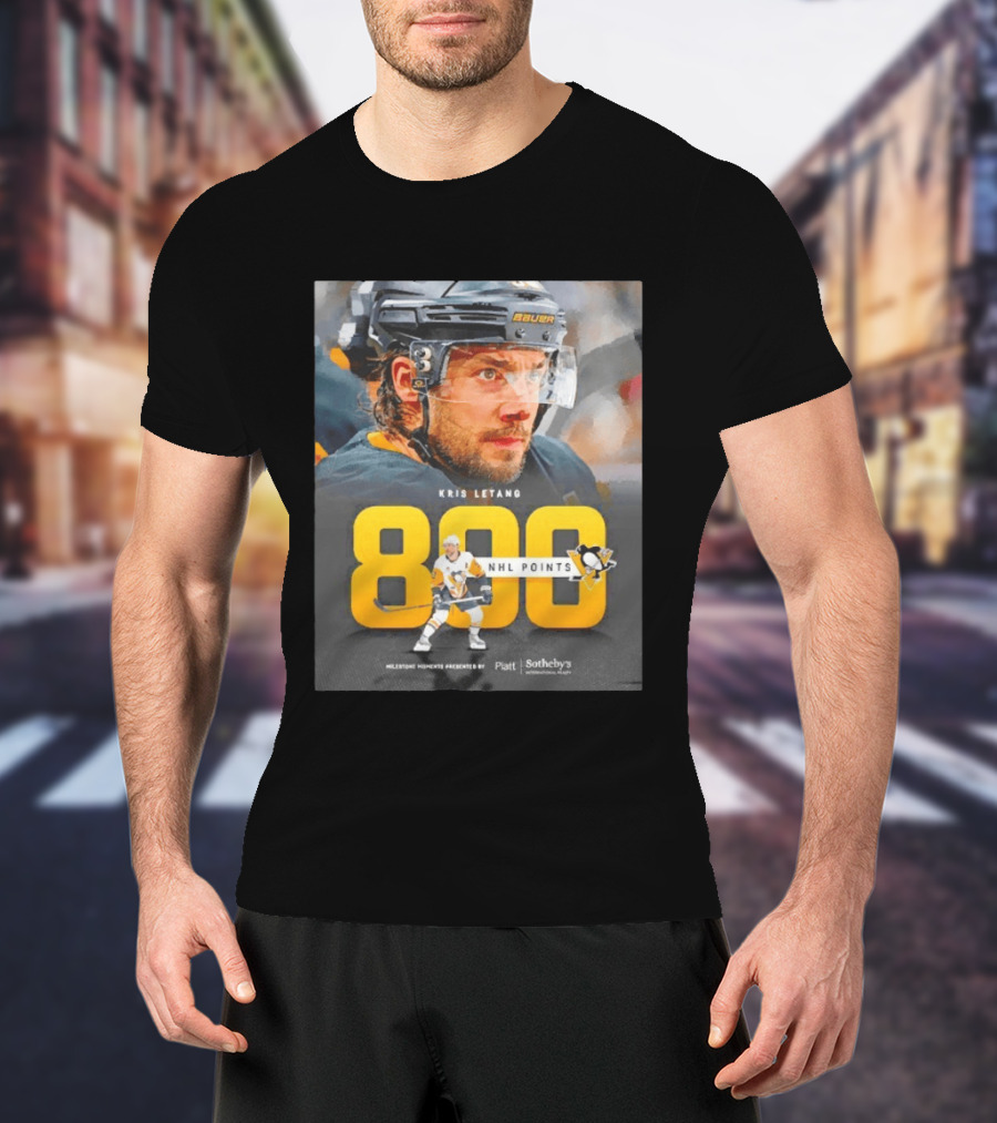 Kris Letang 800 NHL Points Pittsburgh Penguins Milestone Moments T-Shirt
