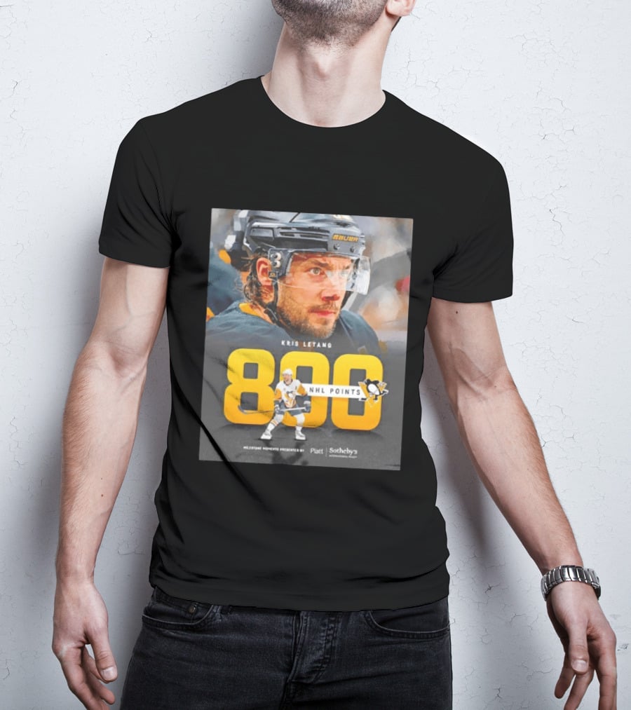 Kris Letang 800 NHL Points Pittsburgh Penguins Milestone Moments T-Shirt