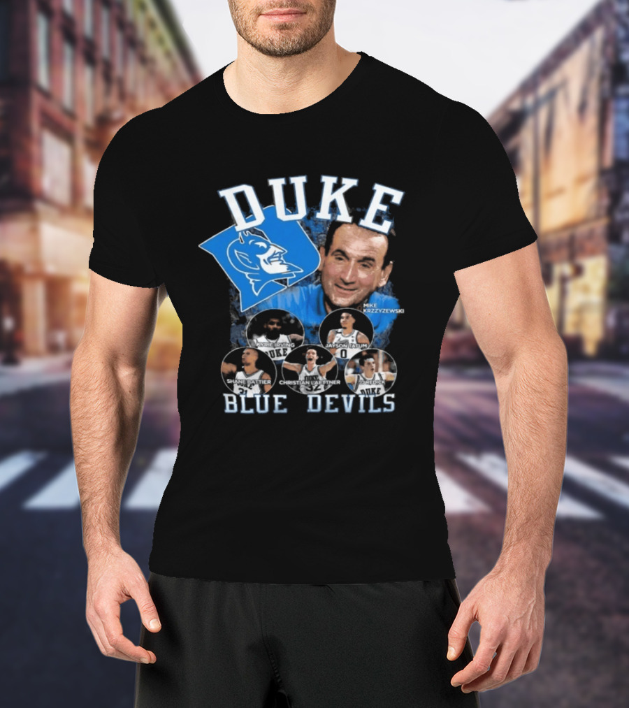Duke Blue Devils Coach Krzyzewski Celebration Tommy McBuckets T-Shirt