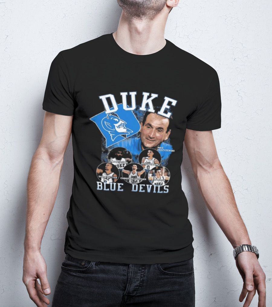 Duke Blue Devils Coach Krzyzewski Celebration Tommy McBuckets T-Shirt