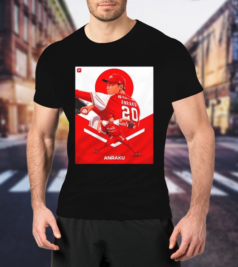 Tomohiro Anraku Diablos Rojos México Baseball Pitcher 20 Red Uniform T-Shirt