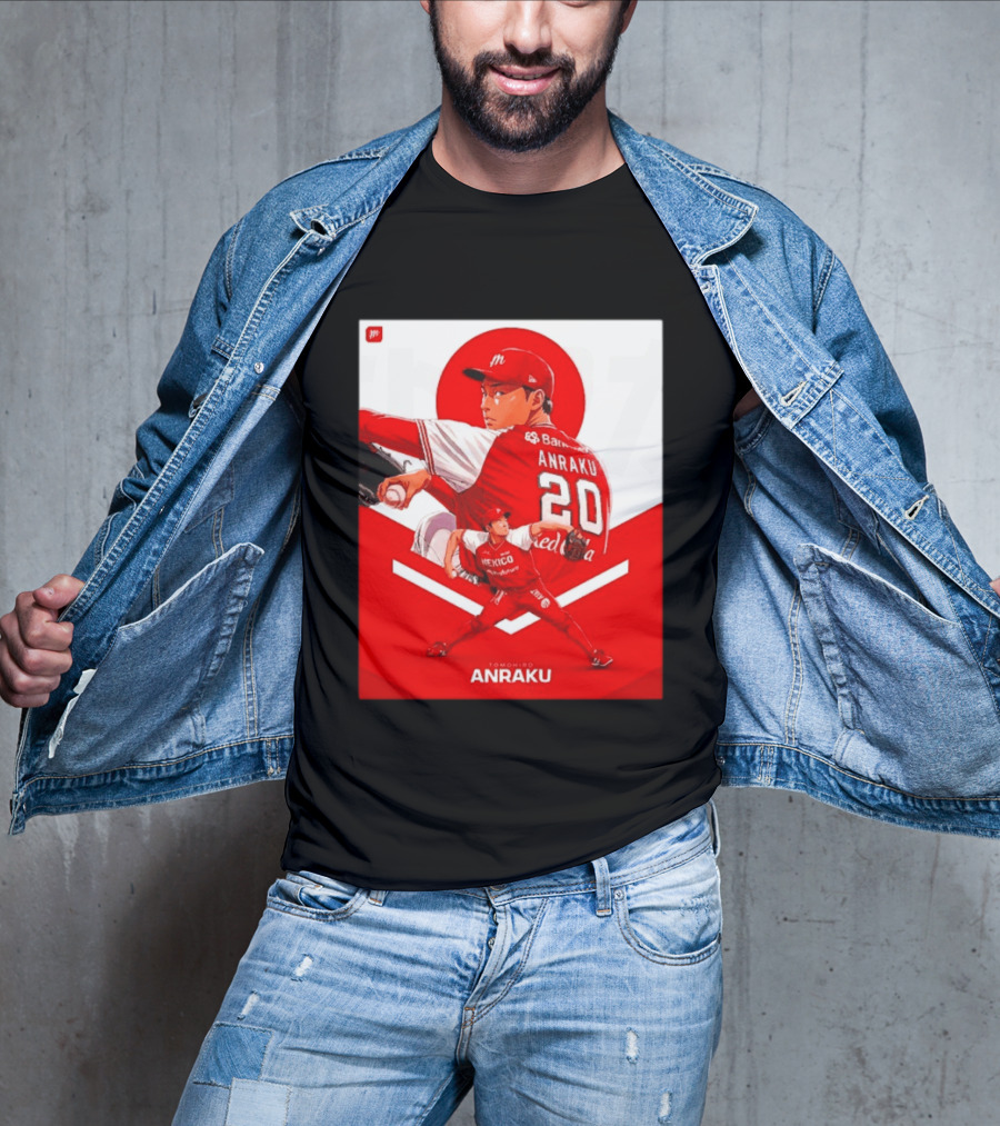 Tomohiro Anraku Diablos Rojos México Baseball Pitcher 20 Red Uniform T-Shirt