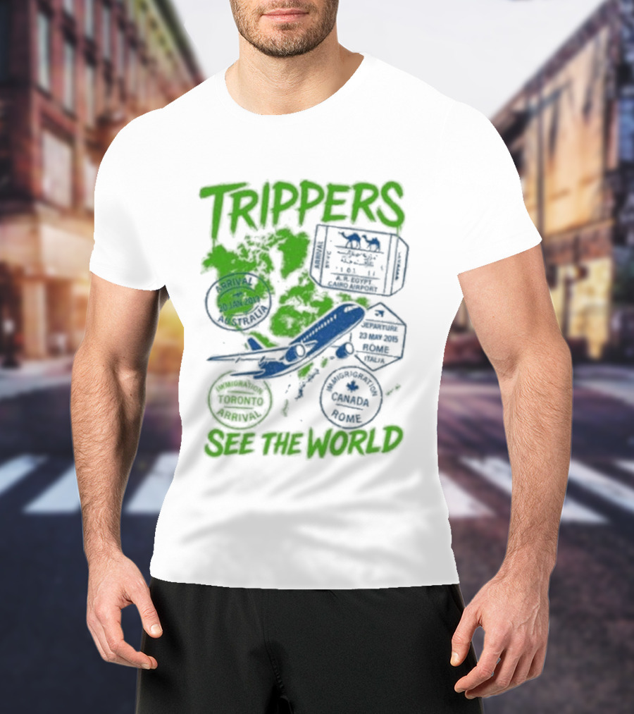 Trippers Travel Explore Adventure See The World T-Shirt