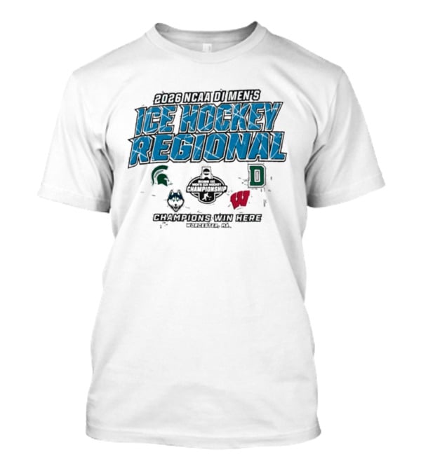 2026 NCAA DI Men's Ice Hockey Regional Championship Worcester Spartans Big Green Badgers Fight Win Here T-Shirt