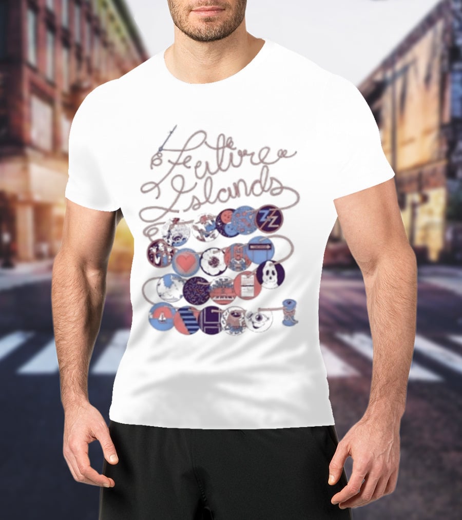 Future Islands The Never Ending Scribble Hearts And Circles T-Shirt