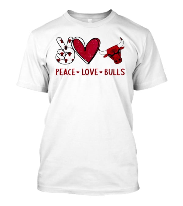 Peace Love Chicago Bulls NBA T-Shirt