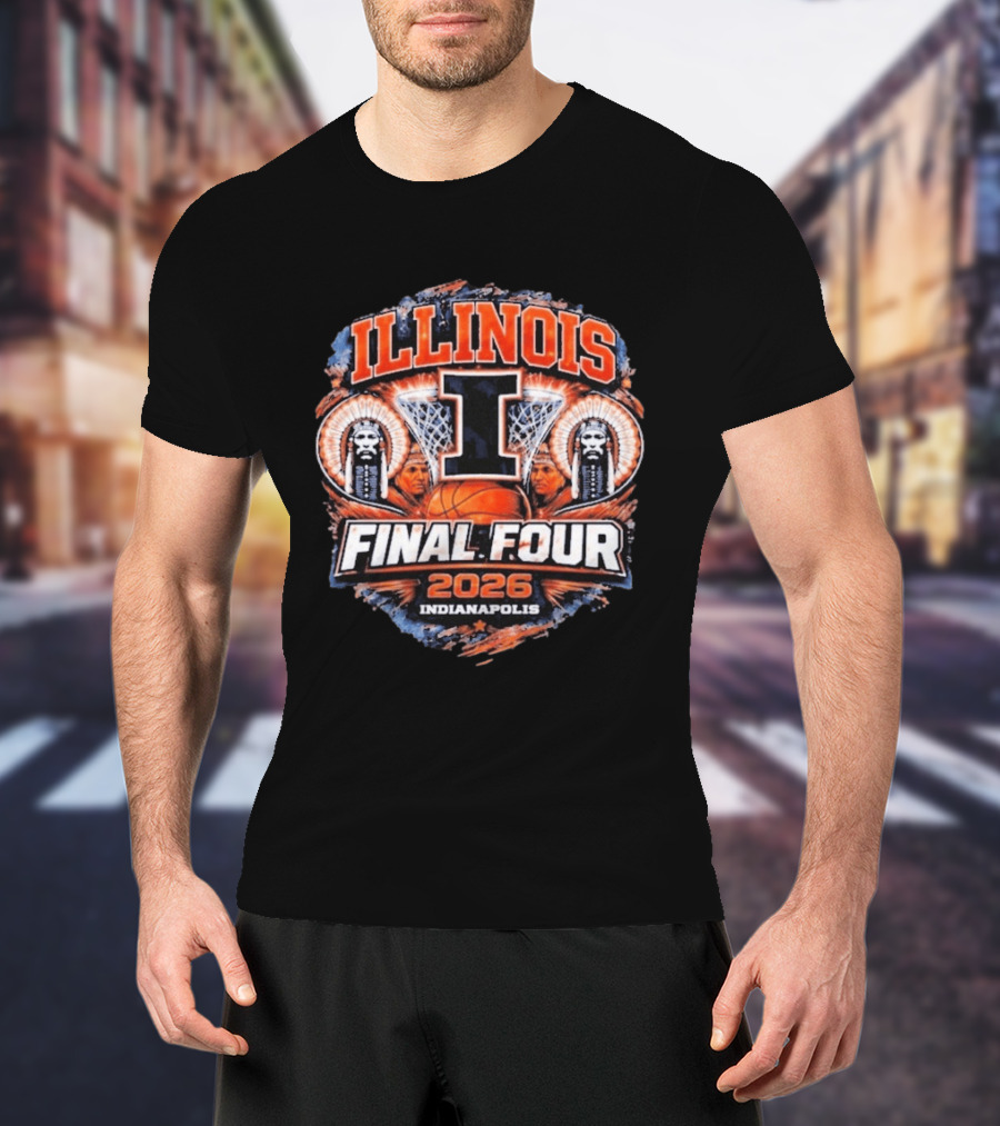 Illinois Basketball Final Four 2026 Indianapolis March Madness Illini T-Shirt