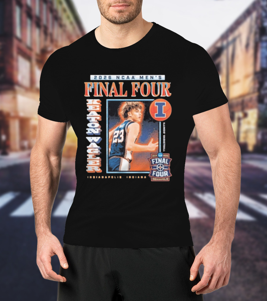 2026 NCAA Men's Final Four Keaton Wagler Illinois Basketball Indianapolis T-Shirt