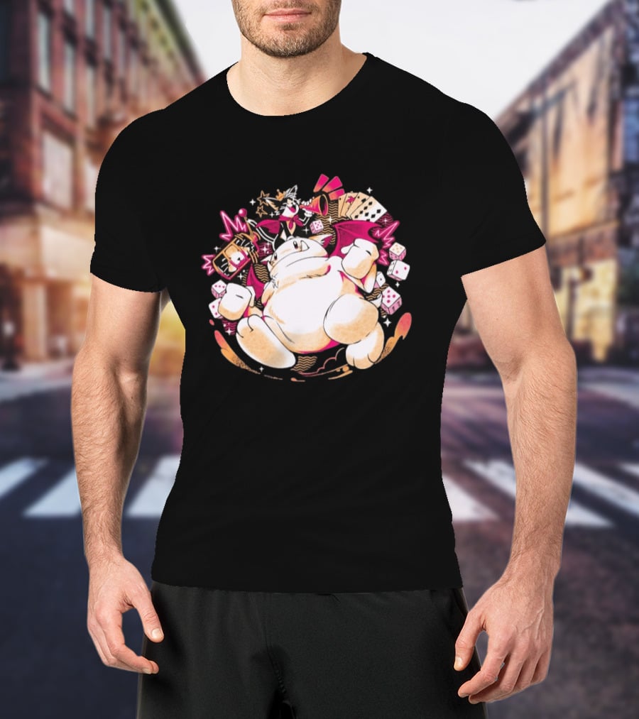 Fortune Favors The Cait Pop Culture Magical Creature With Cards Dice And Mystical T-Shirt