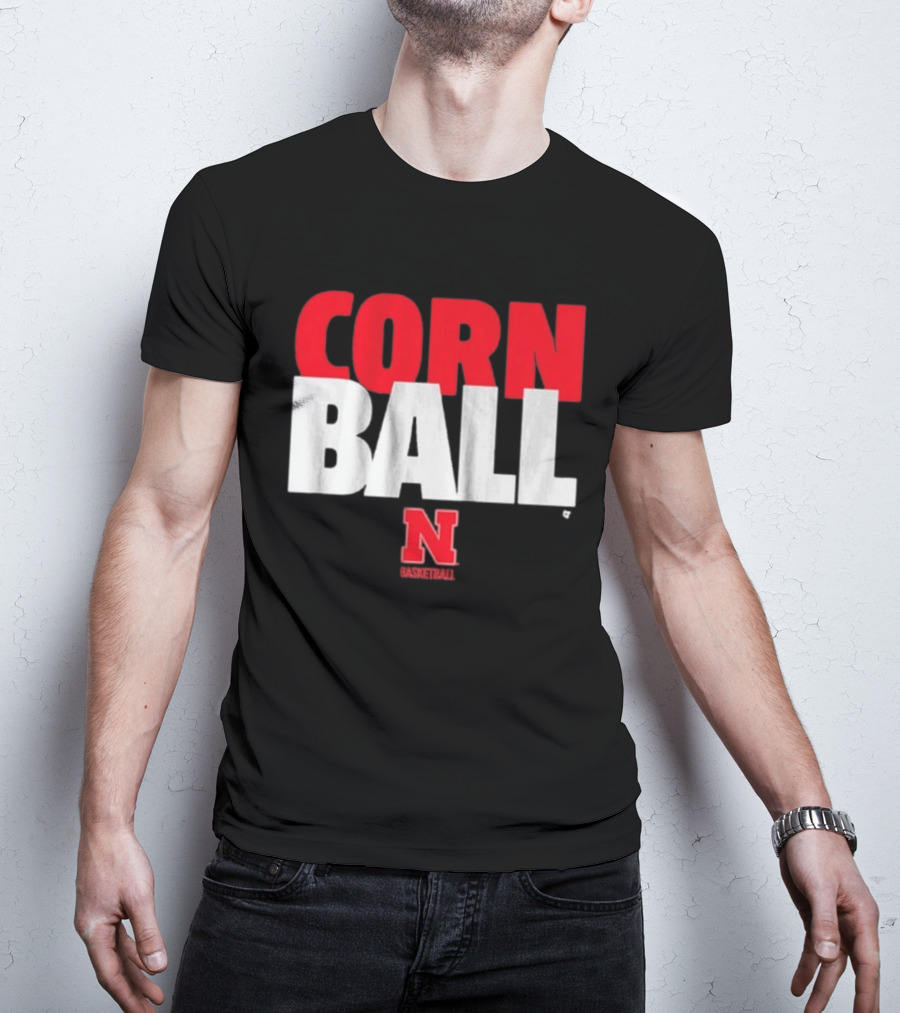 Nebraska Cornhuskers Corn Ball Basketball T-Shirt