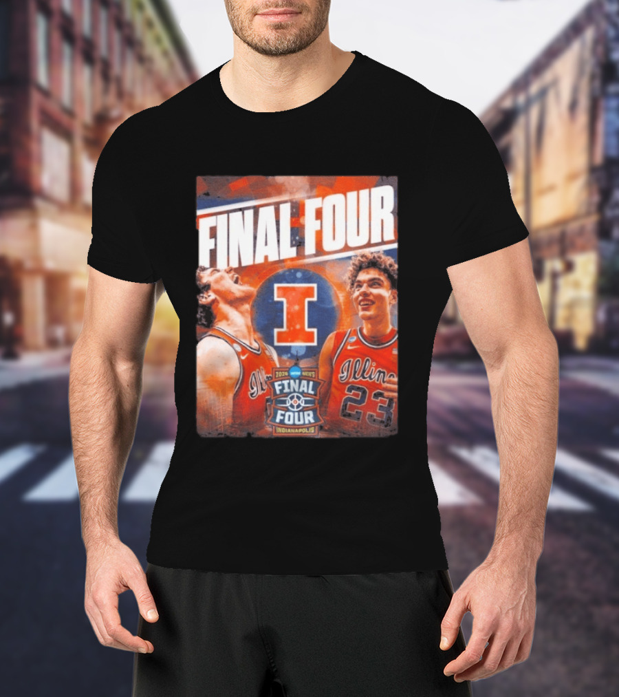 Final Four 2026 Illinois Fighting Illini Indianapolis NCAA Mens Basketball T-Shirt