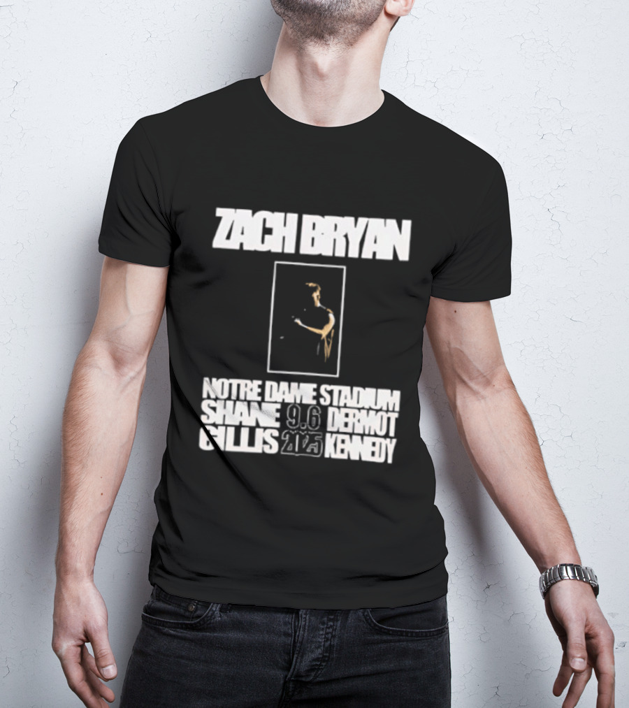 Zach Bryan Notre Dame Stadium Sept 2025 Event Date And Venue T-Shirt