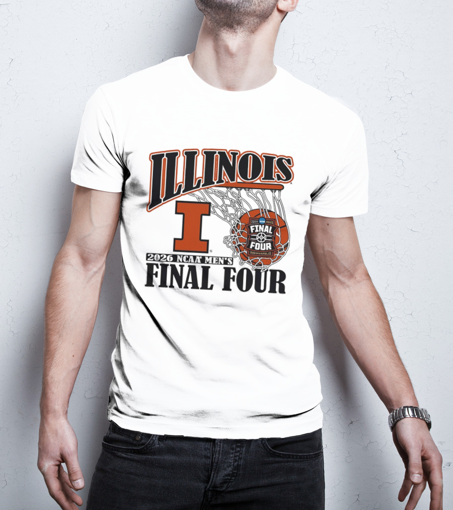 Illinois Fighting Illini NCAA Men's Basketball Final Four 2026 Indianapolis T-Shirt