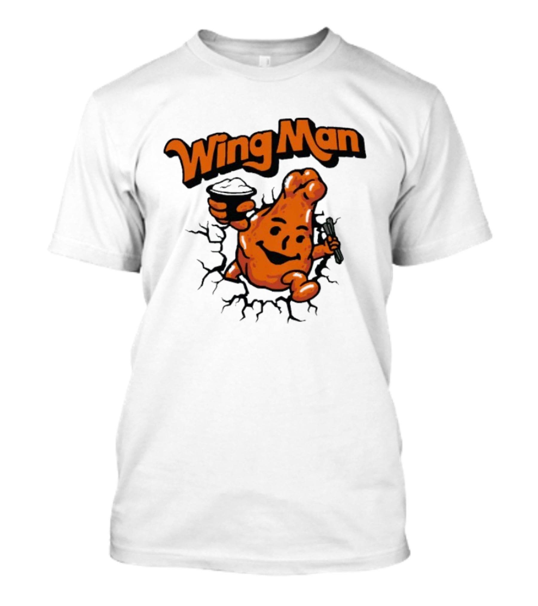 Buffalo Bills Wing Man Oh Yeah Chicken Wing Cracking Through T-Shirt