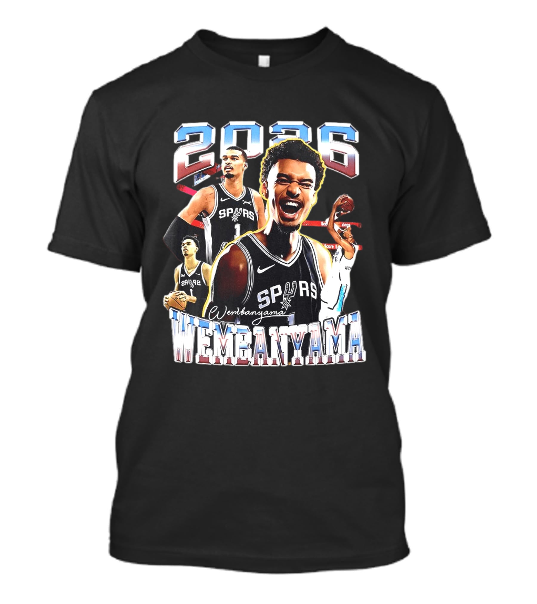 2026 Victor Wembanyama Spurs NBA Player T-Shirt