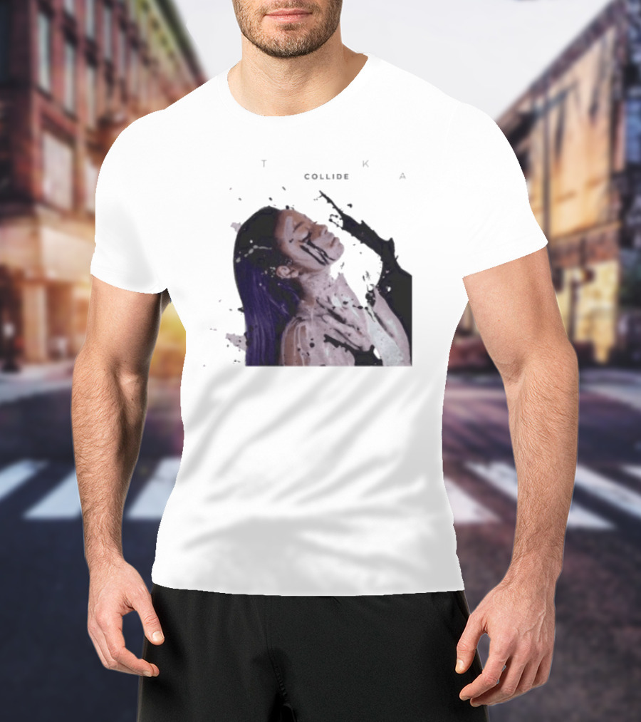 Justine Skye Collide Tyga Portrait With Artistic T-Shirt