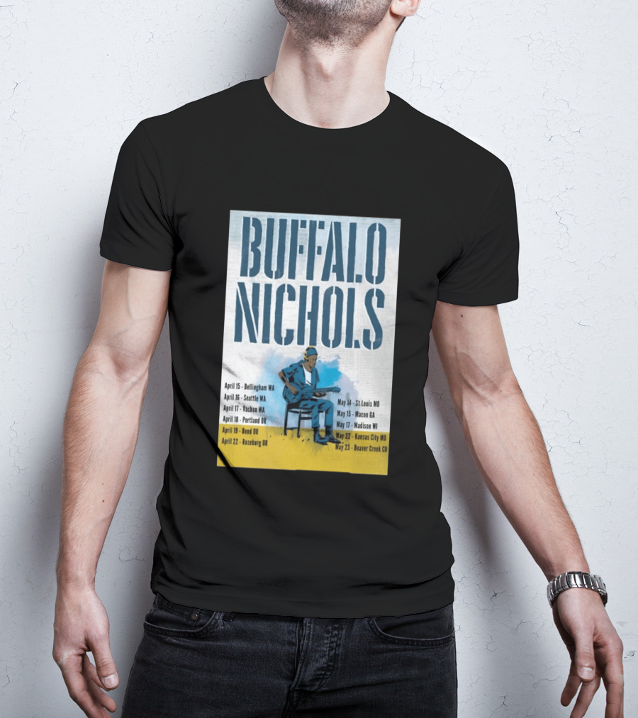 Buffalo Nichols 2026 Summer Tour Bellingham WA To Beaver Creek CO T-Shirt