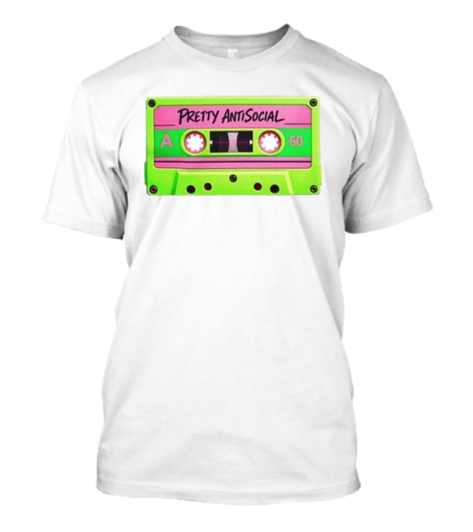 Pretty AntiSocial Pink Green Cassette A 60 T-Shirt