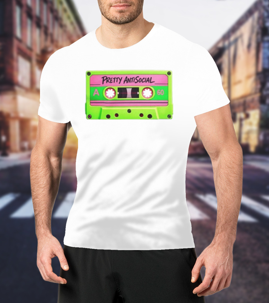 Pretty AntiSocial Pink Green Cassette A 60 T-Shirt
