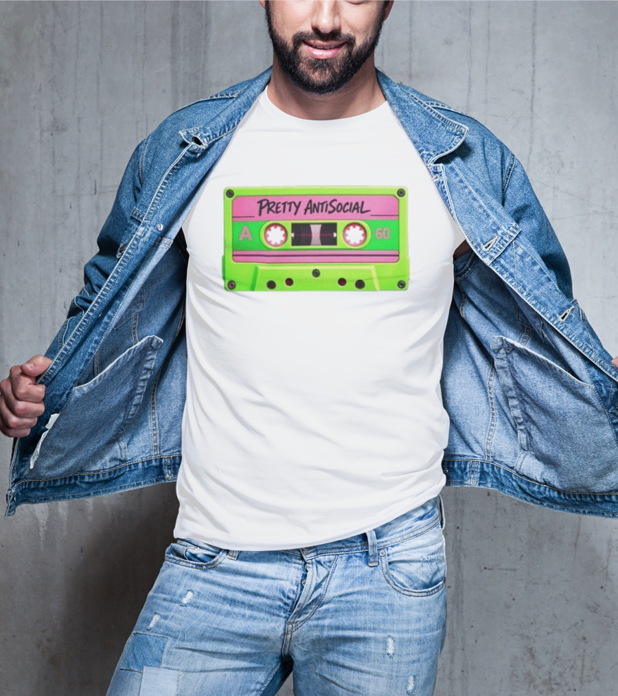 Pretty AntiSocial Pink Green Cassette A 60 T-Shirt