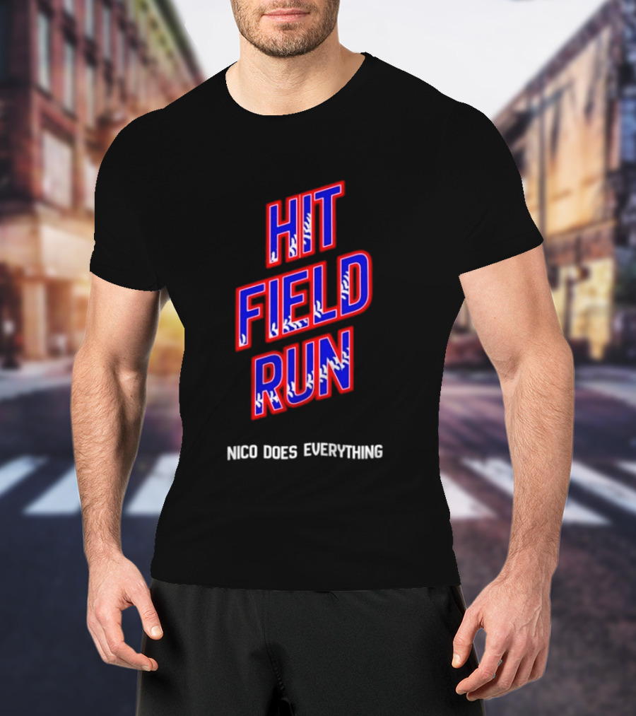 Hit Field Run Nico Does Everything Bold Sports T-Shirt