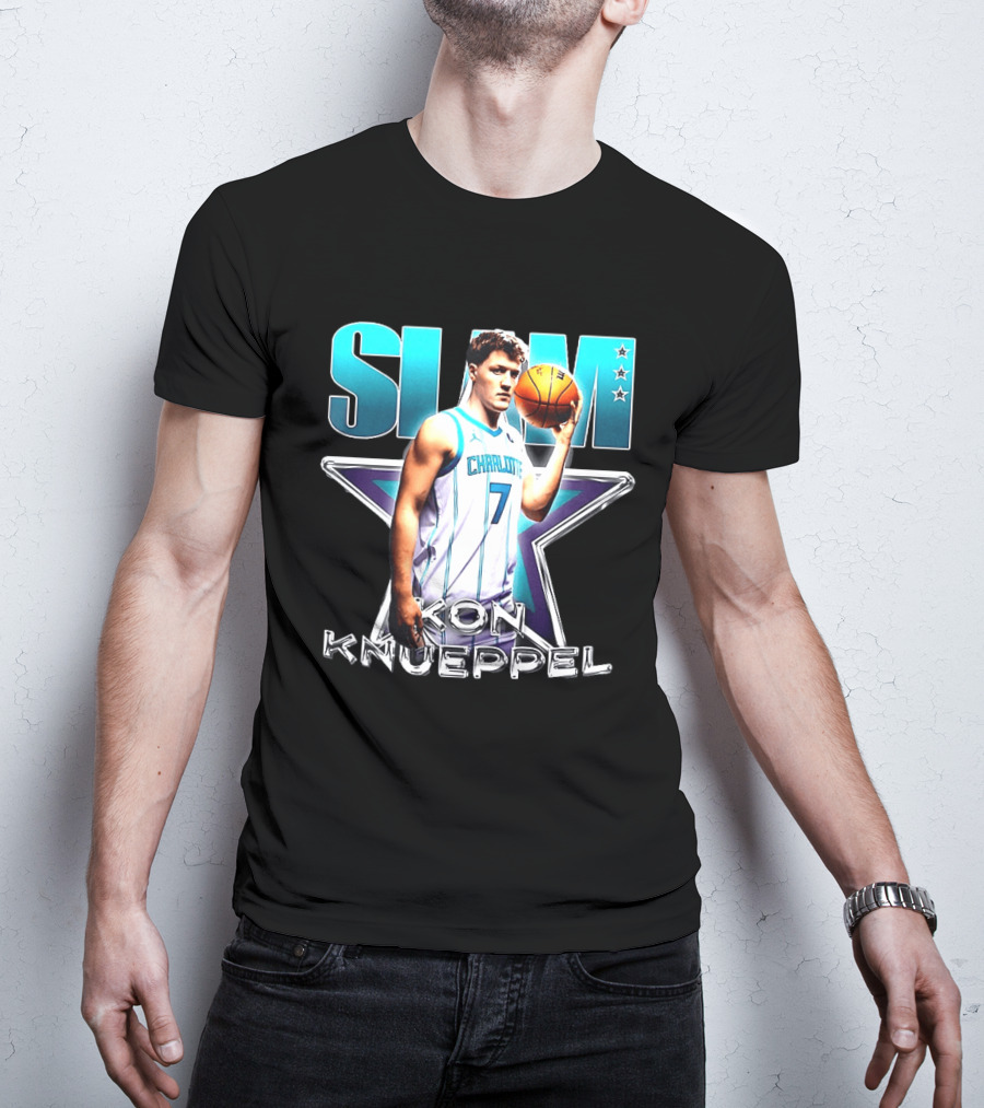 Kon Knueppel Charlotte Hornets Basketball Slam T-Shirt