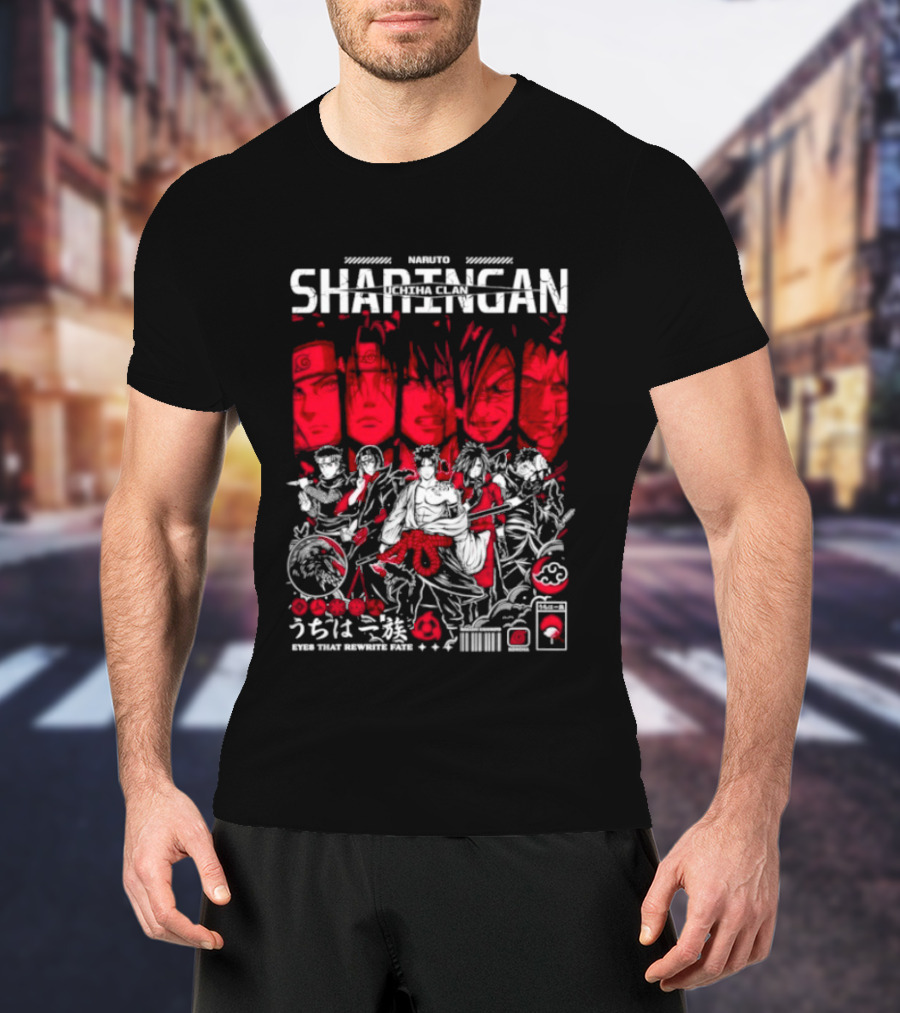 Sharingan Uchiha Clan Naruto Kakashi Sasuke Itachi Anime Manga Series T-Shirt