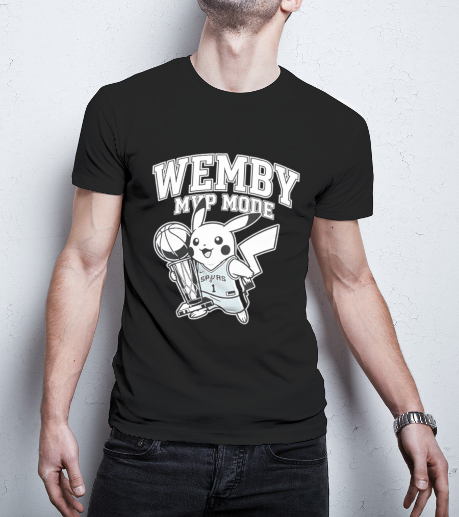 Wemby MVP Mode Pikachu Spurs NBA Victor Wembanyama T-Shirt