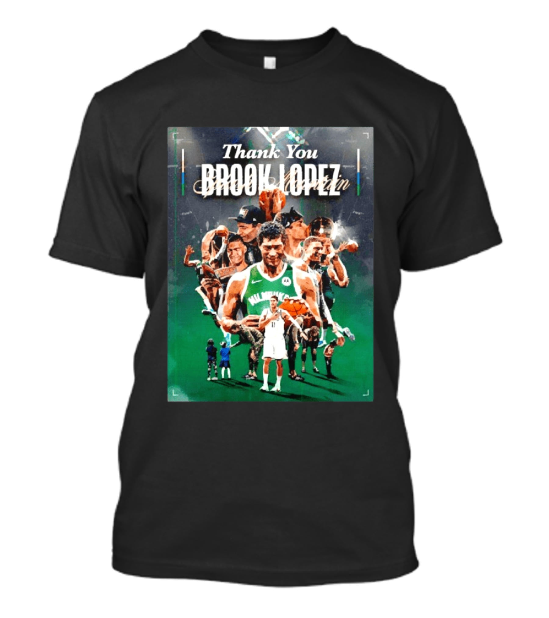 Thank You Brook Lopez Milwaukee Bucks Splash Mountain T-Shirt