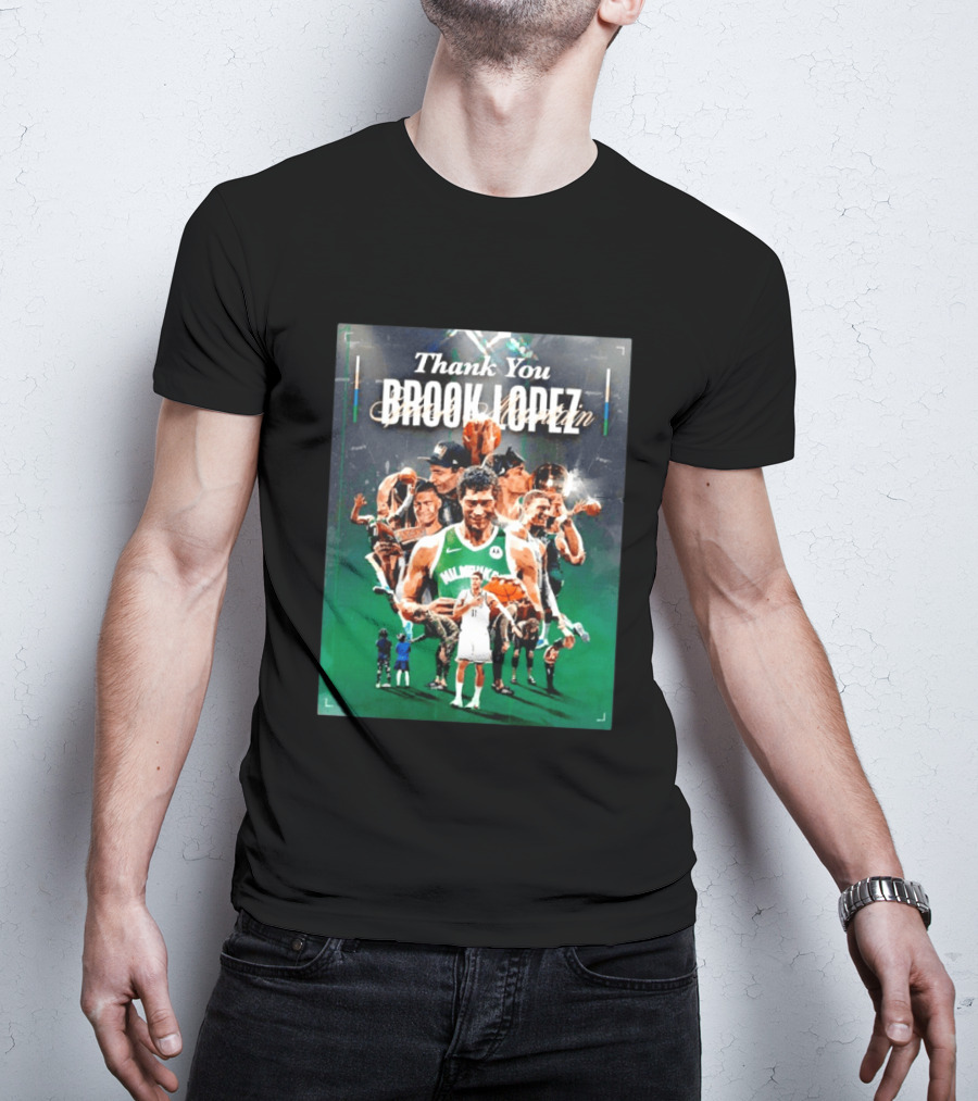 Thank You Brook Lopez Milwaukee Bucks Splash Mountain T-Shirt