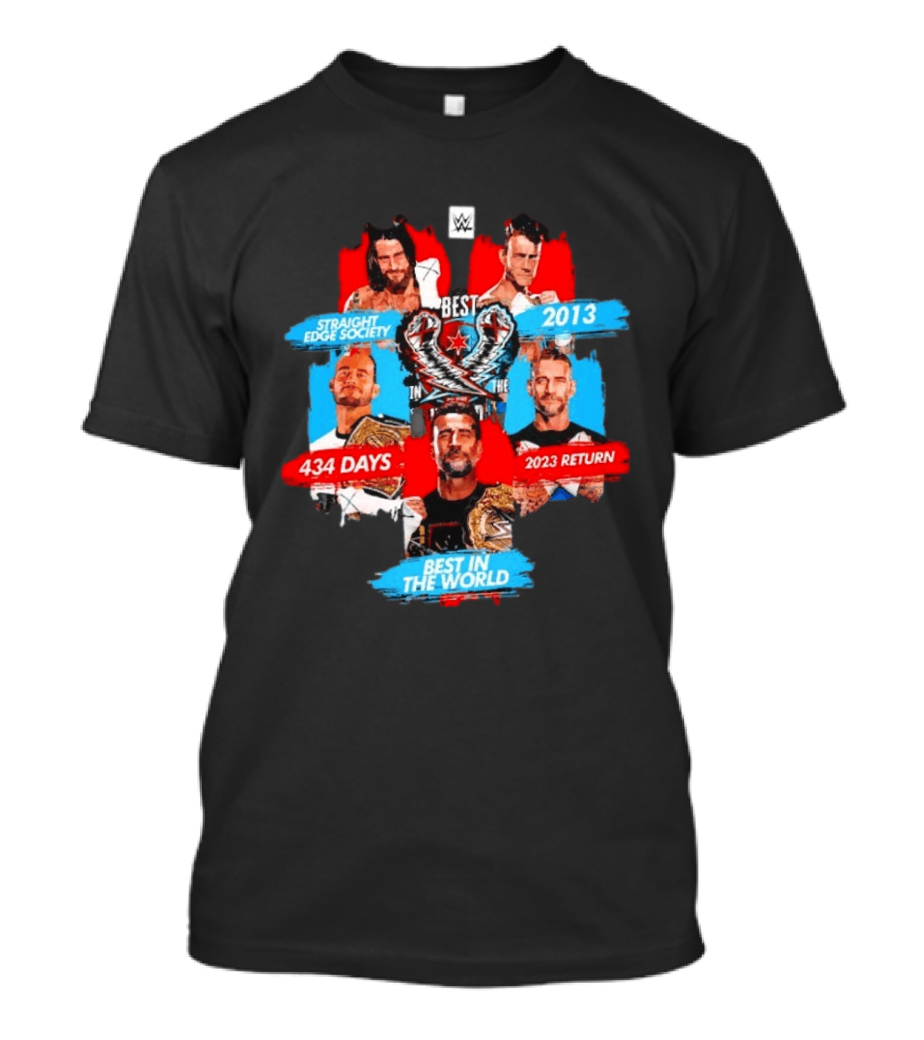 Straight Edge Society CM Punk Best In The World 434 Days 2013 WWE Return 2023 T-Shirt