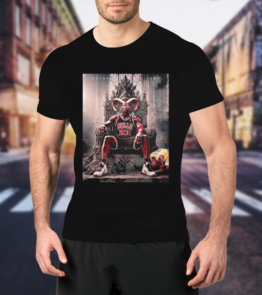 GOAT Michael Jordan Number 23 Chicago Bulls Legendary Throne T-Shirt