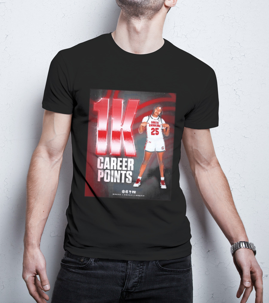 South Carolina Gamecocks Raven Johnson 1K Career Points T-Shirt