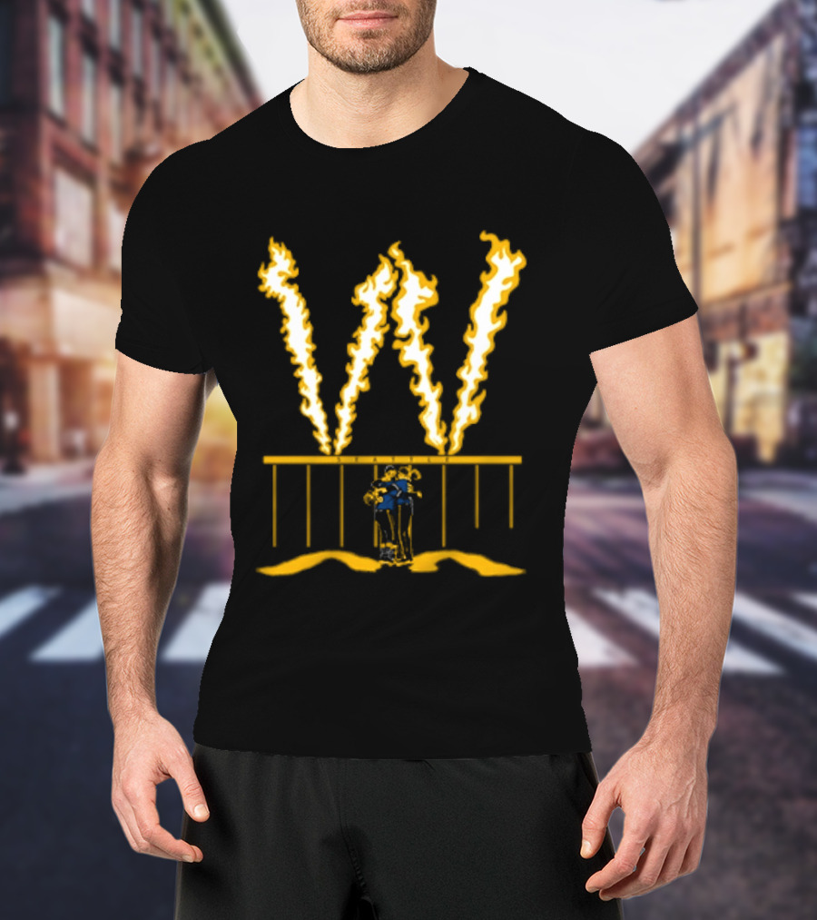 Seattle Baseball Fire The W Victory Celebration Flames T-Shirt
