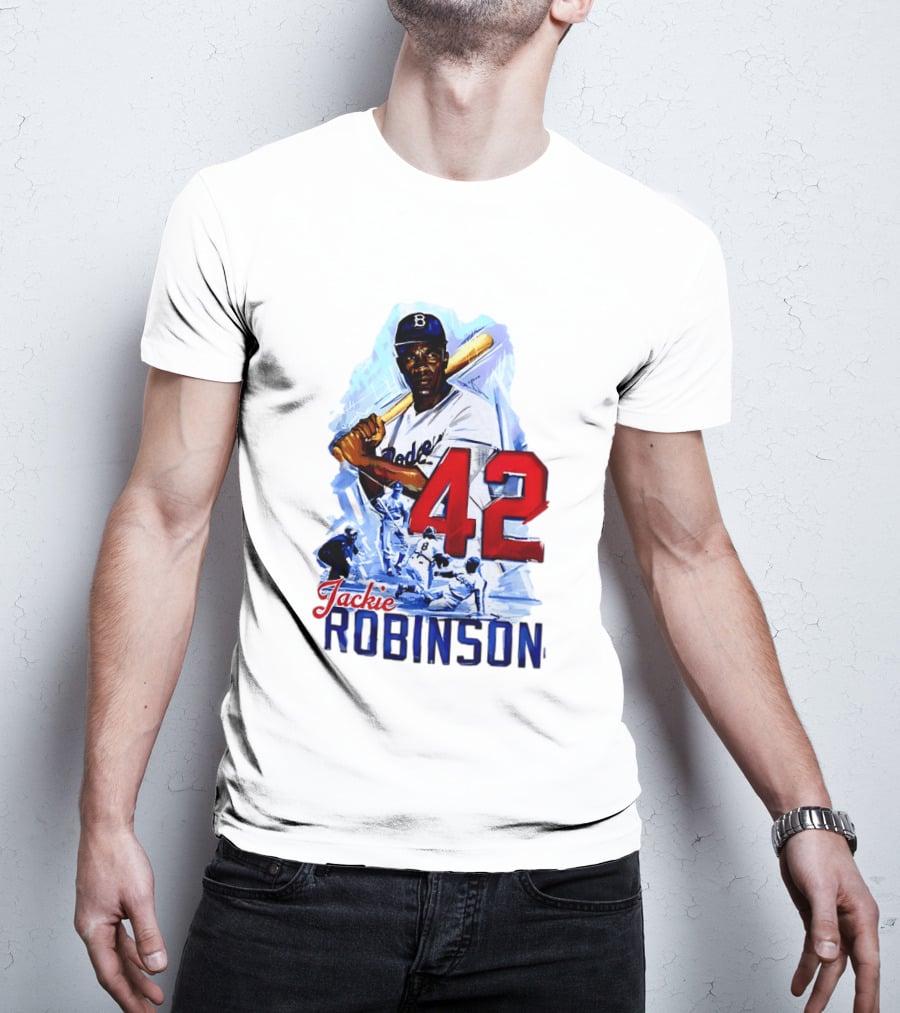 Jackie Robinson 42 Dodgers Baseball Legends T-Shirt