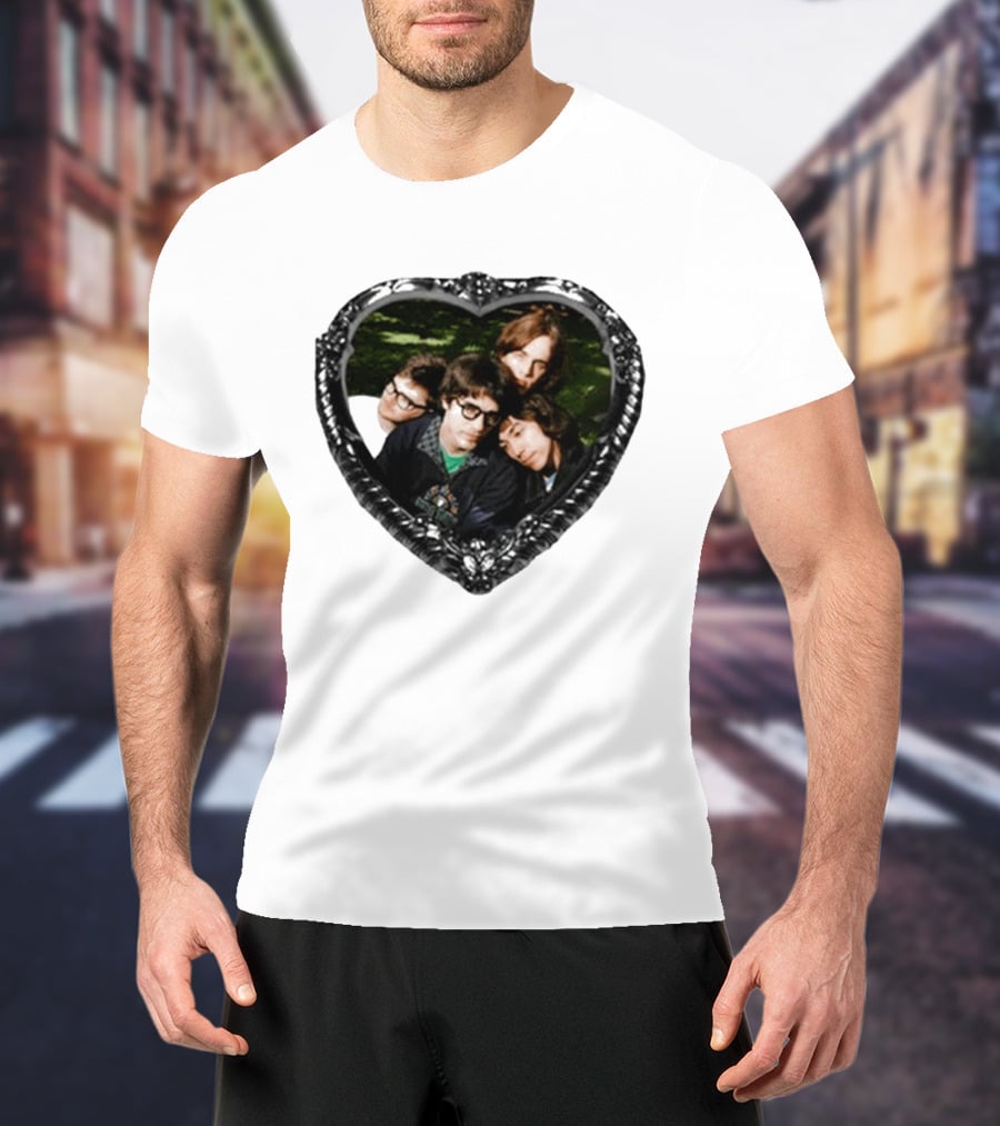 The Lazy Eyes Cheesy Love Songs Heartshape Group Photo Frame T-Shirt