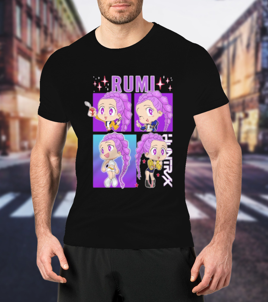 Rumi Kpop Huntrx Demon Hunters Cute Chibi Characters T-Shirt