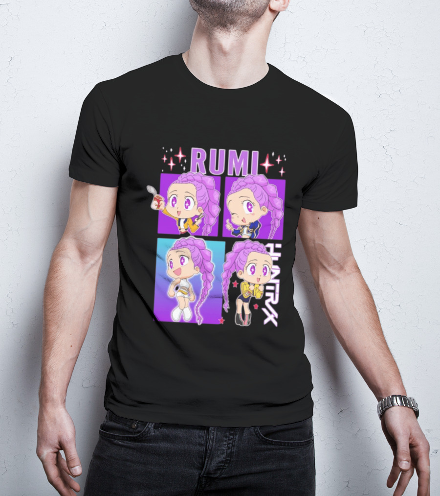 Rumi Kpop Huntrx Demon Hunters Cute Chibi Characters T-Shirt