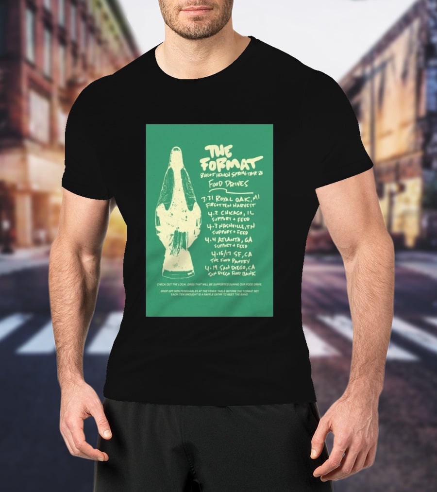 The Format Boycott Heaven Spring Tour 2026 Food Drives Chicago IL T-Shirt
