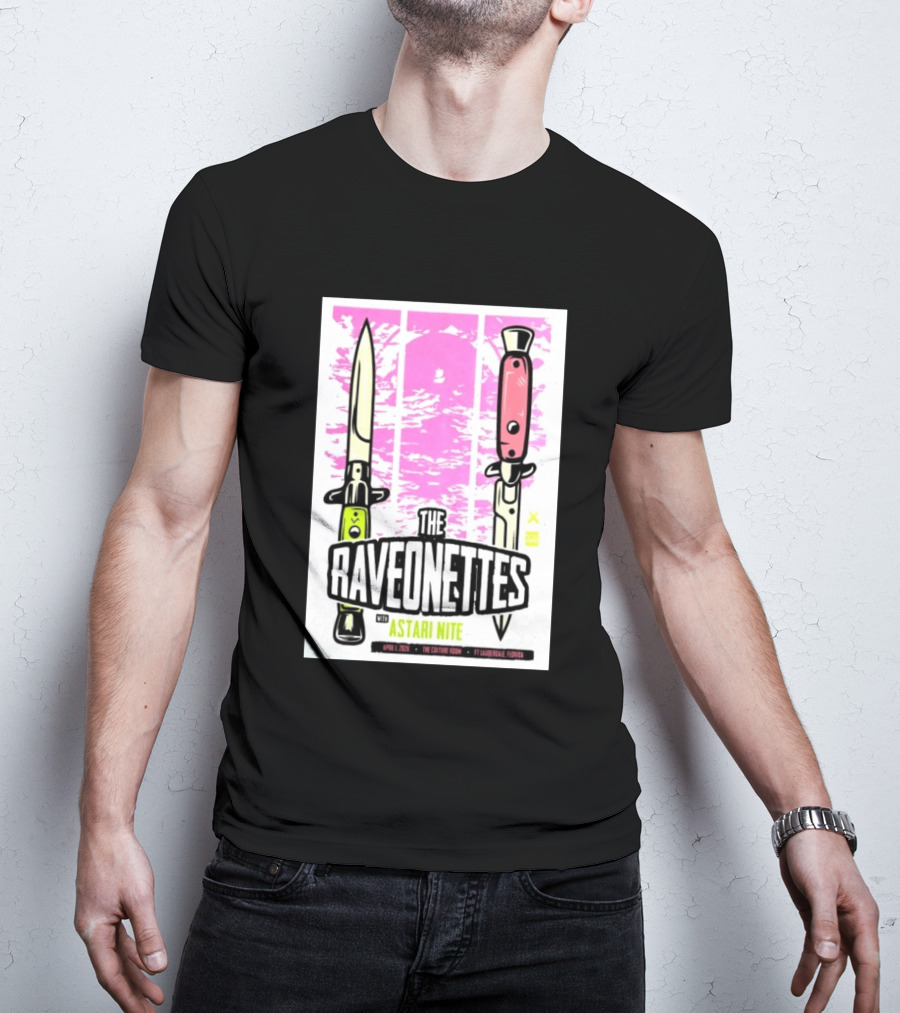 The Raveonettes Culture Room April 1 2026 Astari Nite Fort Lauderdale Concert Knives T-Shirt