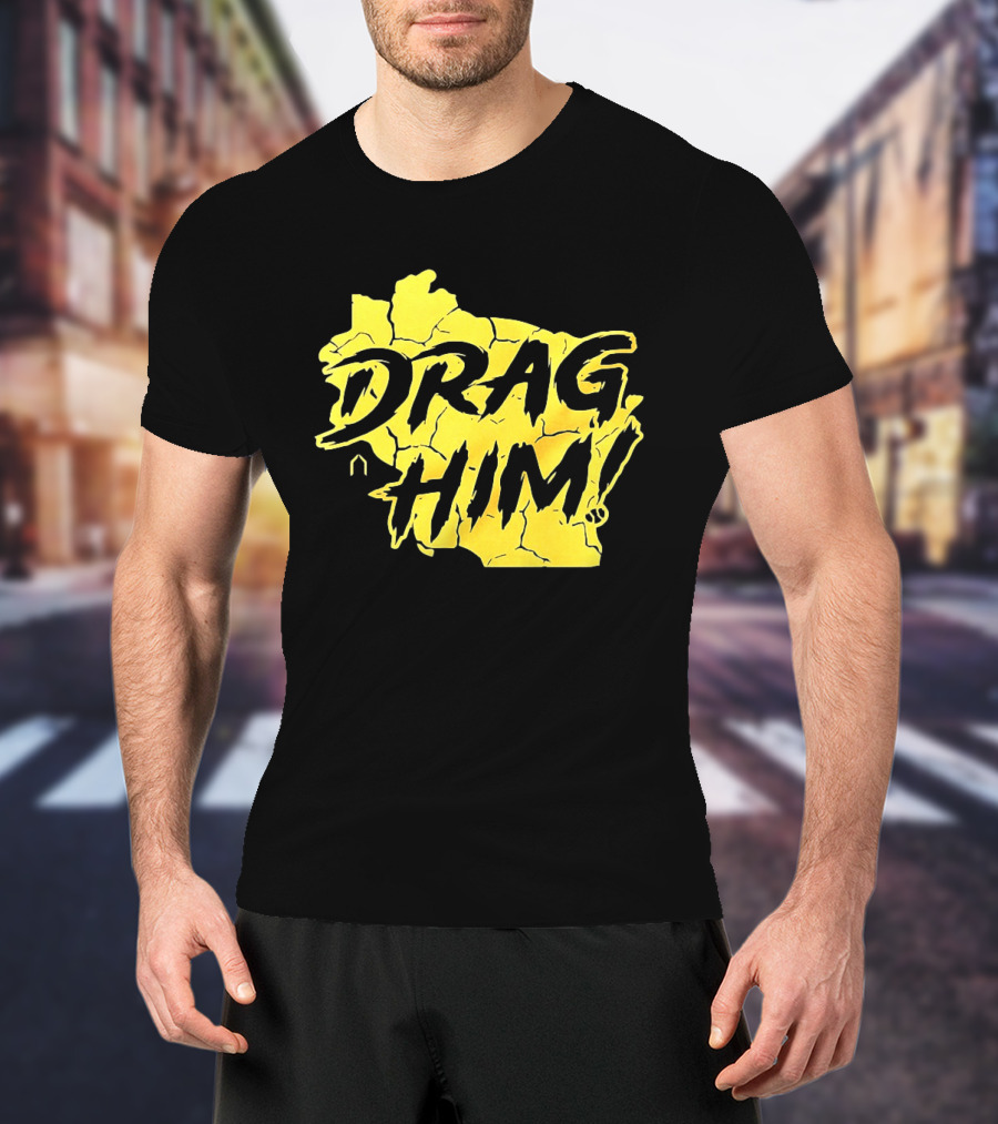 Drag Him Sal Frelick Milwaukee Brewers MLB Map T-Shirt